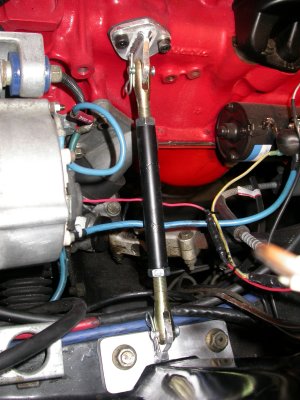 Lengthened Summit Racing torque link engine stabilizer.  This was originally designed for a Mustang application.