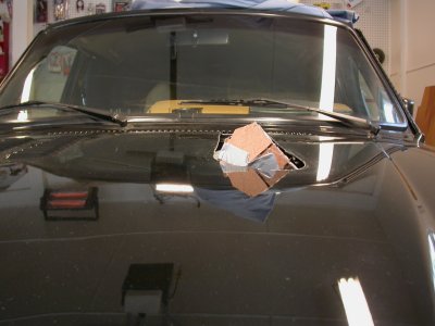 Hood closed over mock-up 3.