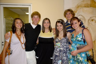 before the final exhibition: abby, byron, allie, me, andrew, and jenn