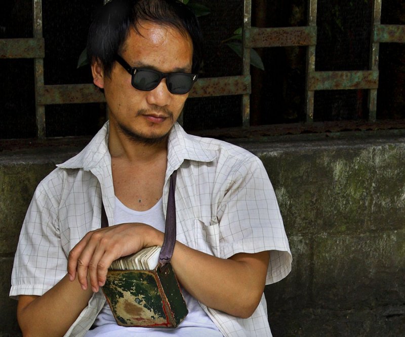 Blind fortune teller.