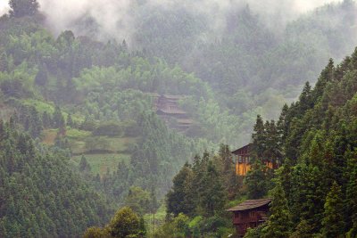 Mountain village near Jingping, China.