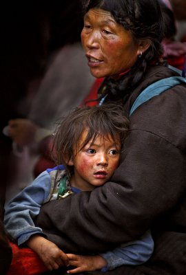 Mother and Child. Lhasa Tibet. 2006