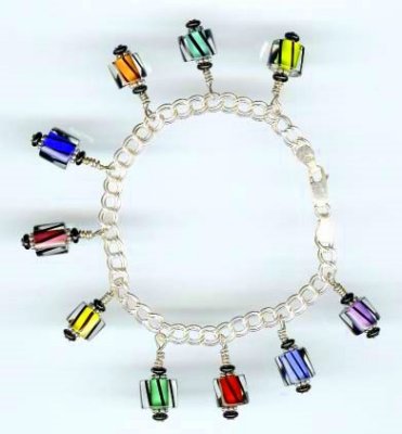 Furnace Glass Charm Bracelet