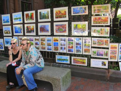 Colorful Paintings and People