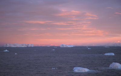 Antarctic pink sunset