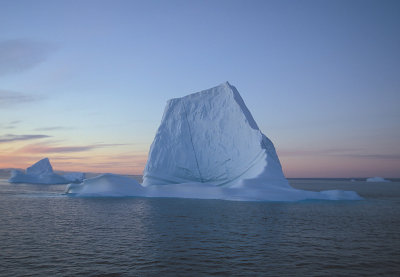 Scoresbysund sunset and iceberg 3