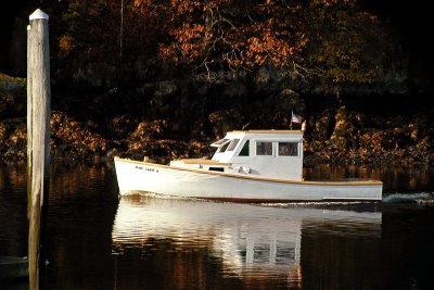 Lobster Boat Going Out In the Morning in Kennebunkport, Maine