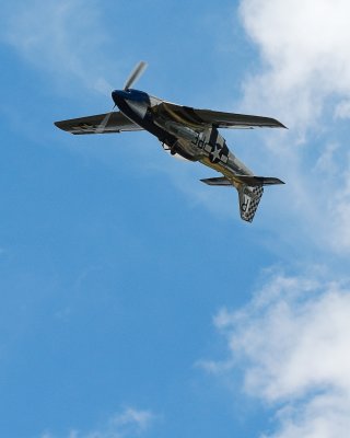 P-51 Mustang Turning Over