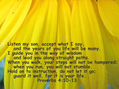 Proverbs 4 10-13