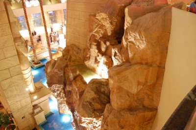 Waterfall at the Luxor
