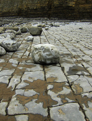 Loose boulders adorn the limestone pavement