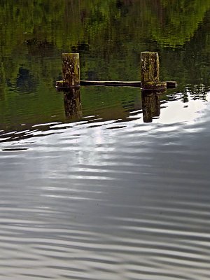 Old jetty legs, Top Lake
