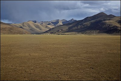 a late afternoon storm brewing over the Qinghai-Tibet Plateau
