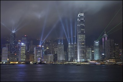 Symphony of Light.. a light show over Victoria Harbour