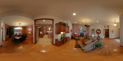 French Brothers Model Home Living Room panorama