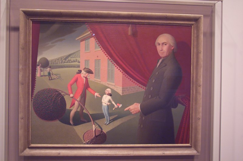 Grant Wood's Parson Weems' Fable 1939 photo Paul Kalich