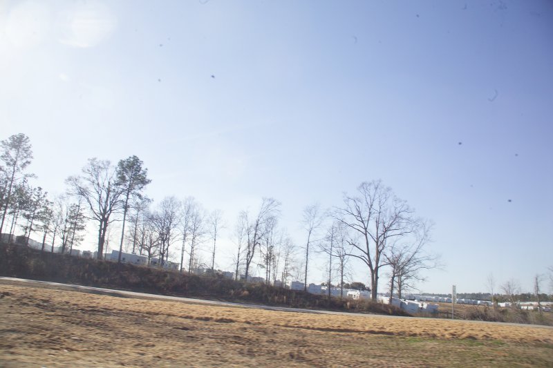 Approaching Purvis Mississippi FEMA Storage Yard next to I-59