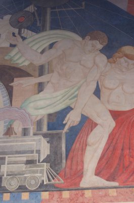 Automobile Building Fresco-detail