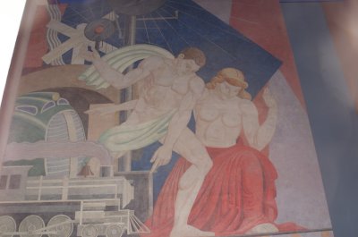 Automobile Building Fresco