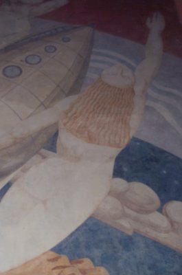 Automobile Building Fresco-detail