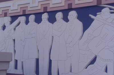 Sculpture work on the Tower Building