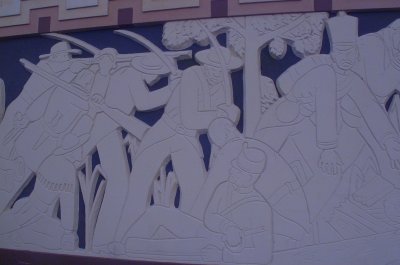 Sculpture work on the Tower Building
