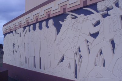 Sculpture work on the Tower Building