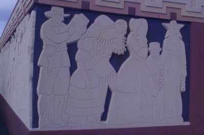 Sculpture work on the Tower Building