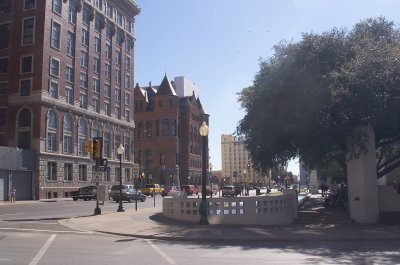 View down Houston Street From Elm