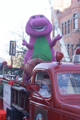 Barney visits from Plano