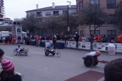 Three of the Four Wheelchair Atheletes that Competed in the 2006 Wellstone White Rock Marathon