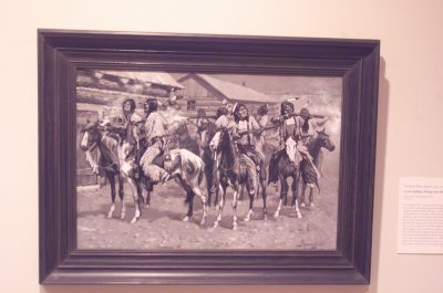 Fredric Remington Crow Indians Firing into the Agency