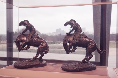 Fredric Remington's The Bronco Buster pair of sculptures