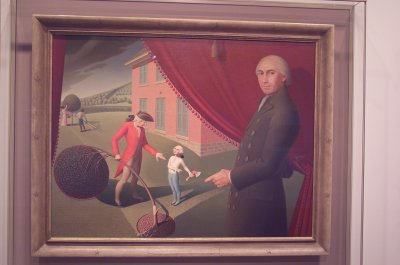 Grant Wood's Parson Weems' Fable  1939