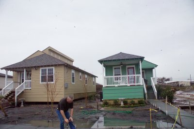 These are two brand new homes built on the east end of the Lower 9th Ward