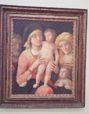 Andrea Mantegna, 1485-88, The Madonna and Child with Saints, Josephm Elizabeth and John the Baptist