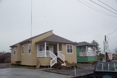 Homes are a bit smaller than what was on the lot before but are raised higher than what had been there