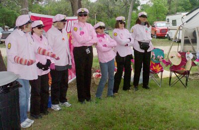 Code Pink Police Getting Ready to Lead the Crowd to Checkpoint 2 outside of the Western Whitehouse this Easter 2007 Weekend