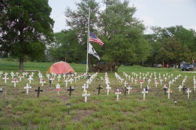 Symbolic Crosses Representing the Soldiers Killed in Iraq and Afghanistan Battles