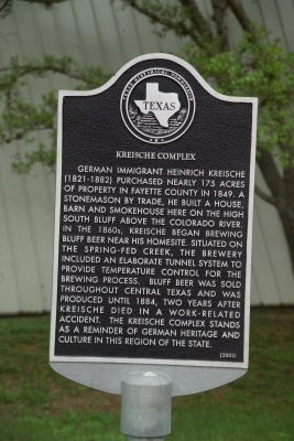 Kreische Marker noting his brewery nearby and his maintenance of the burial site