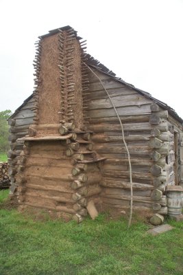 One version of fireplace in the slaves cabins