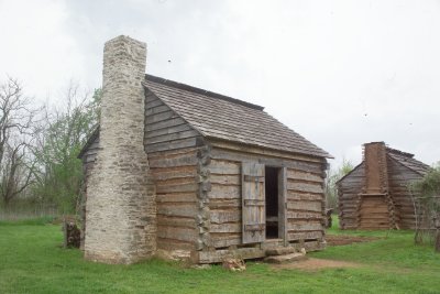 Second slave cabin with stone fireplaces