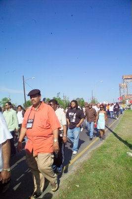 Hundreds of People Marched across from the Upper 9th to the Lower 9th
