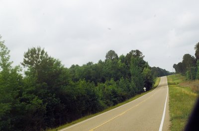 Looking South on the highway towards the ambush location