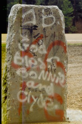 Back of Marker-marker has been vandalized constantly