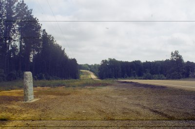 View towards the direction that Bonnie and Clyde had come from