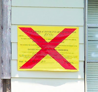 Demolition Order but demolitions are slow to come
