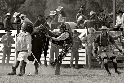 A quick dismount to save a Rodeo Queen