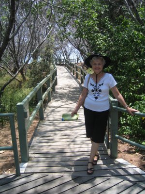 Carol on the Rookery Walkway