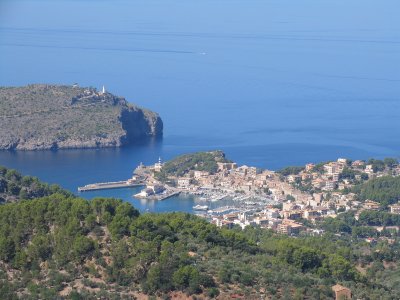 Viewing Port de Soller from the mountains